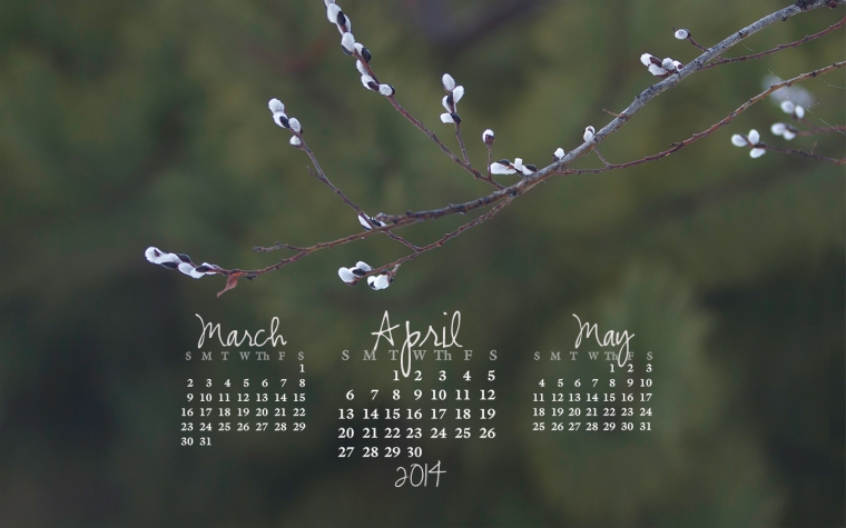 free desktop calendar April 2014_1440x900