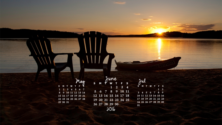 free desktop calendar June 2016_1600x900
